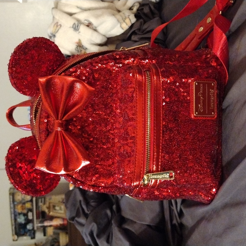 Sequin Minnie Mouse Loungefly